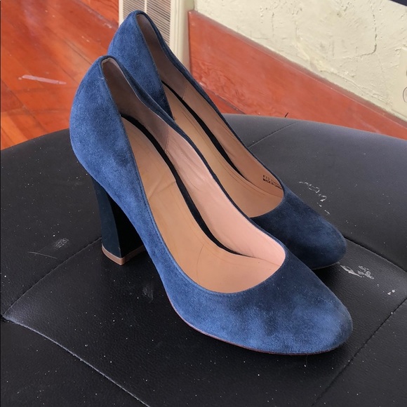 Cole Haan Shoes - Cole Haan Blue Suede Heels